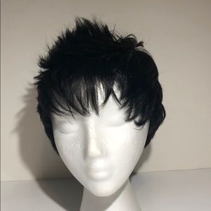 Black, pixie cut wig